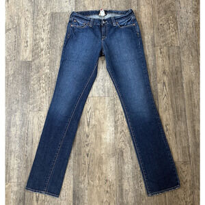 Lucky Brand LOLA STRAIGHT Size 8/29 Long Blue Low Rise Jeans Denim Pants 29x34